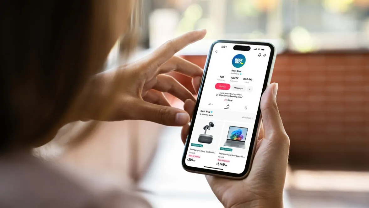 Best Buy公式発表のTiktok Shop画像