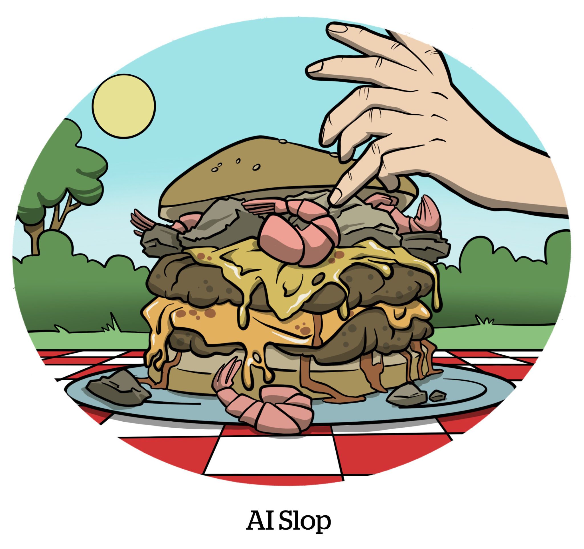 Adexchanger’s Editorial Illustration Of Ai-Generated Food Content, Reused In Its Report On Recipe-Site Advertising.