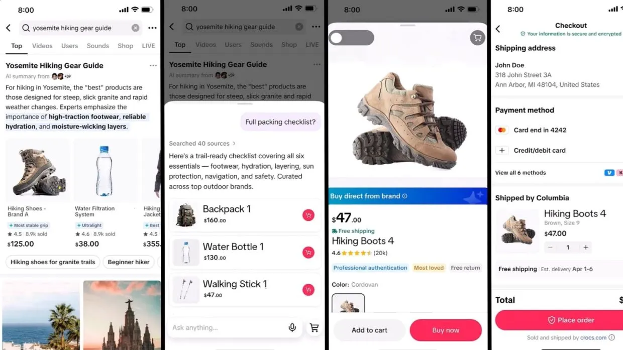 Tiktok’s Commerce Product Example Published By Adweek. Interface Demonstrations Do Not Establish Measured Conversion Lift.
