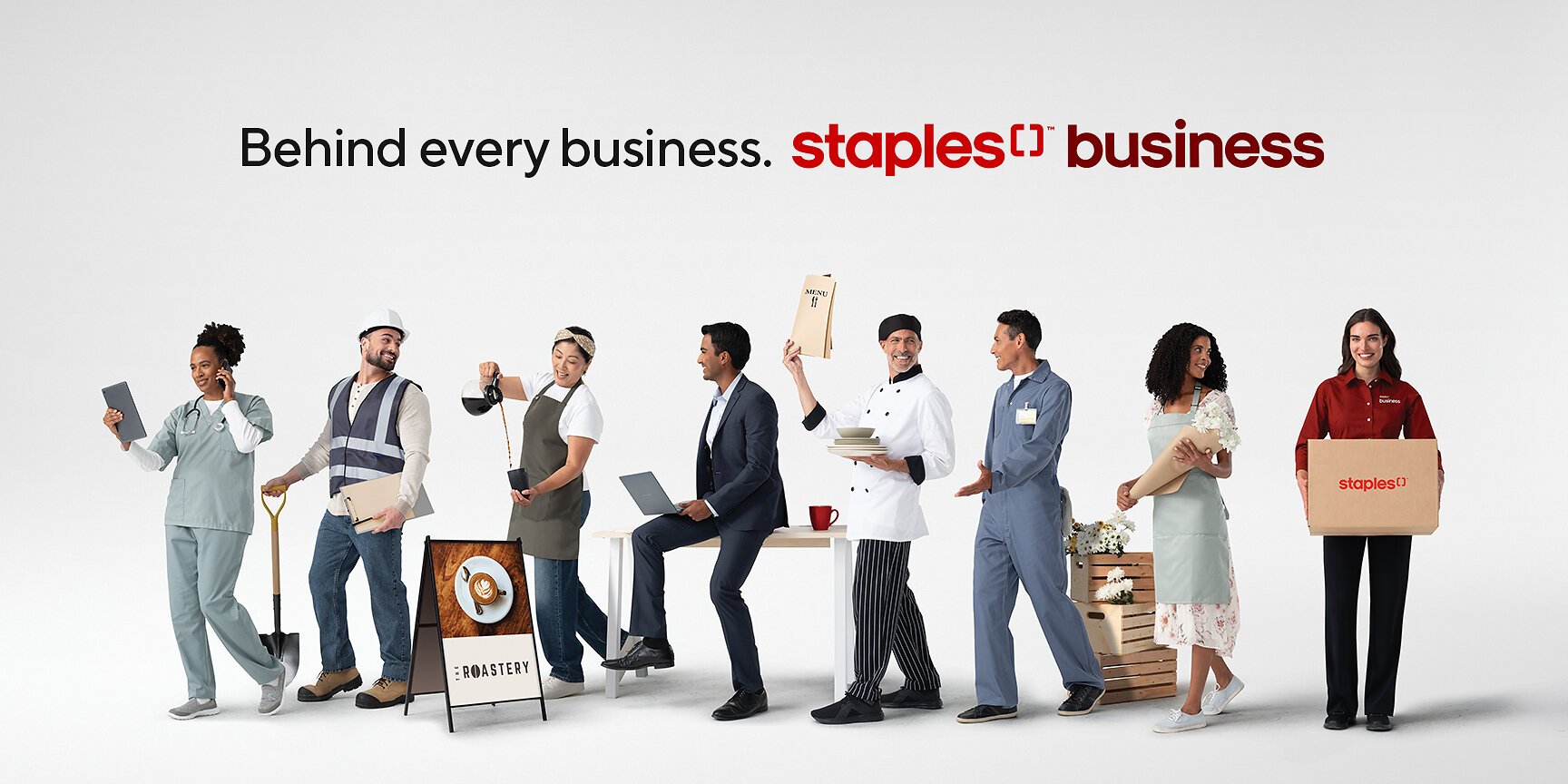 Staples Canada’s Official Staples Business Launch Artwork Depicts Customers Across Several Industries.