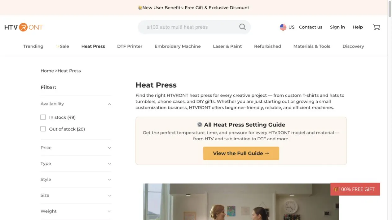 Htvront Heat Press Selection Guide And Filters